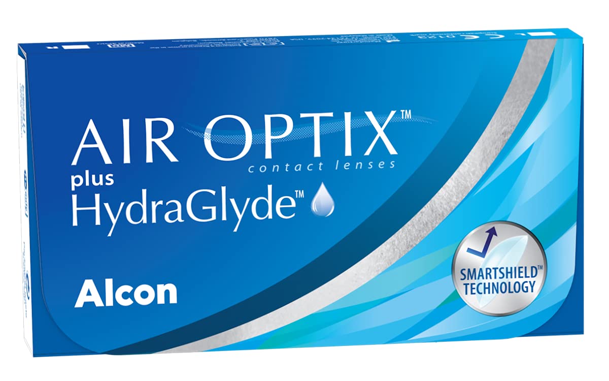 Air Optix Plus HydraGlyde Lenti a Contatto Mensili, 6 Lenti, BC 8.6 mm, DIA 14.2 mm, +6.5 Diopt (Confezione da 2)
