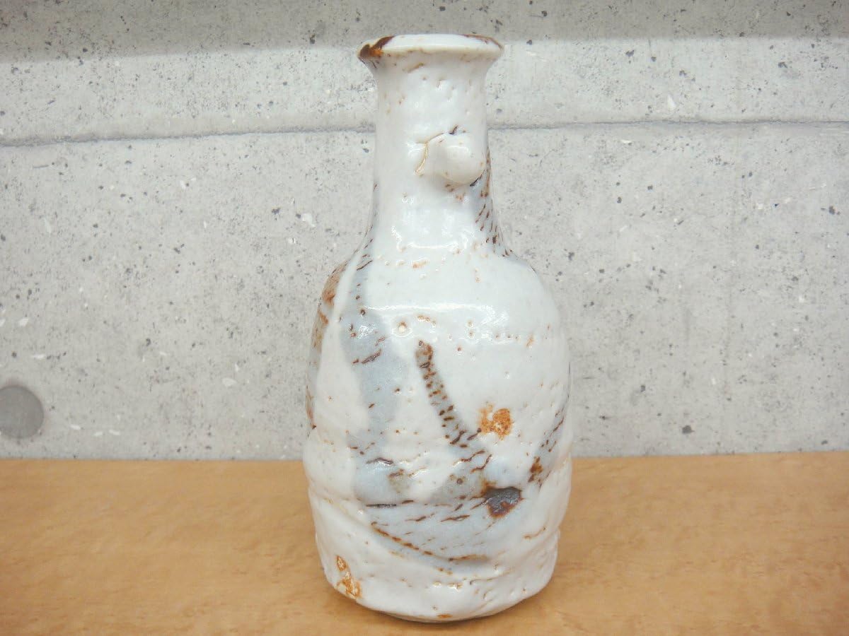 希少品　安藤日出武　耳付き仙山窯　高さ１９cm 　志野　花生　陶器　陶芸家 Yahoo!オークション -「安藤日出武」(志野) (美濃)の落札相場