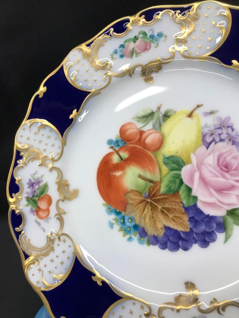 大倉陶園 金蝕バラ 20cmケーキ皿 6枚セット 大倉陶園 バラ金蝕 カップ