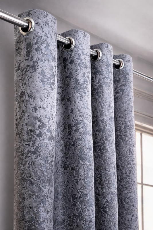 Image of Grey Velvet Blackout Curtain for Door & Window, 11 Feet Long, 70% Room Darkening, Thermal Insulated Heavy Drape, Soft Velvet Fabric, Set of 1 (335 * 121cm, Grey)