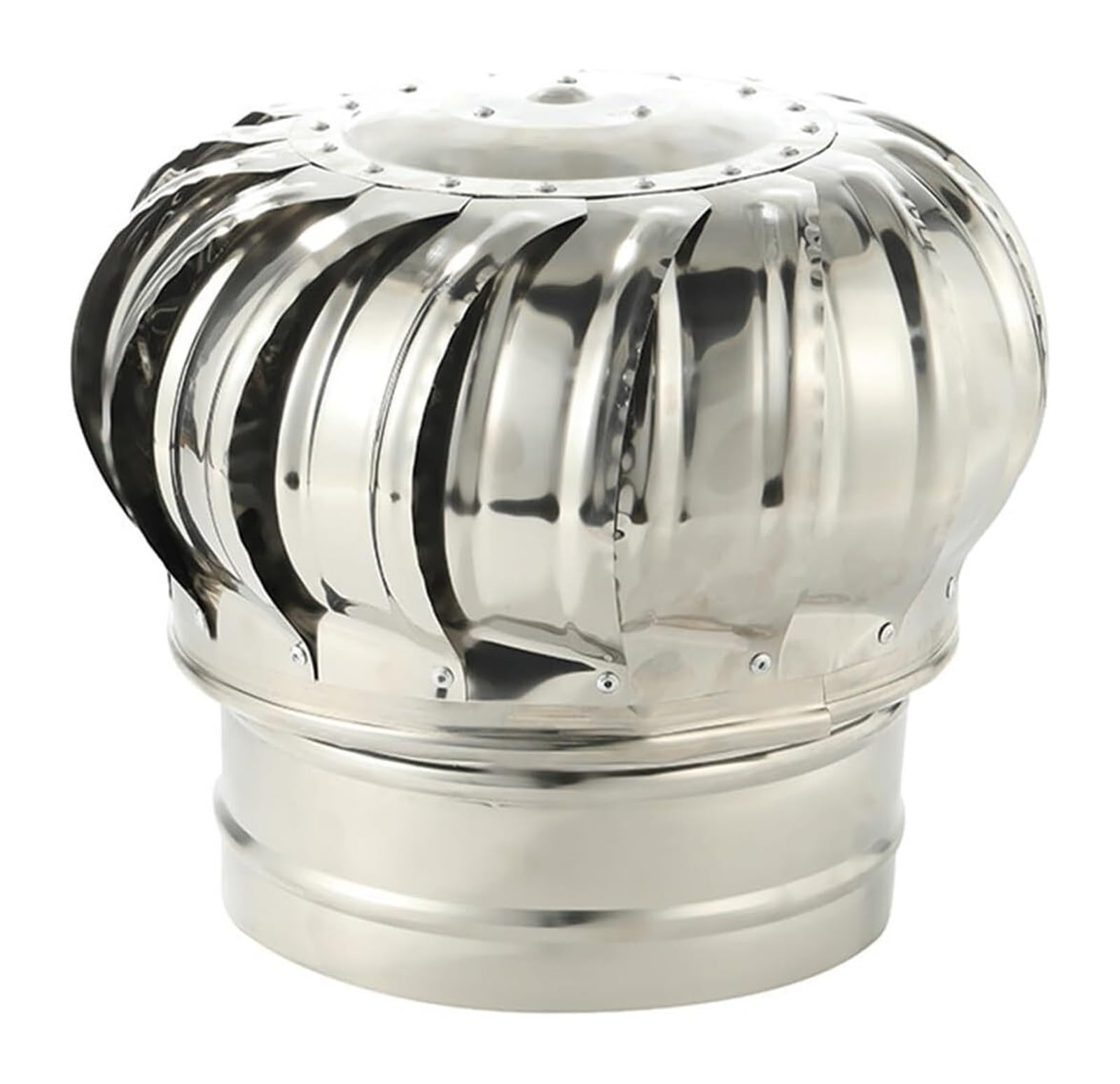PBWERIGL Stainless Steel Roof Ventilator, Chimney Spinner Stainless Steel Cowl Roof Ventilator Cover(800mm/31.5in)