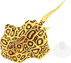 POPETPOP Peixe falso que brilha no escuro, aquário de silicone, artificial, flutuante, peixe-palhaço brilhante, decoração para aquário amarelo