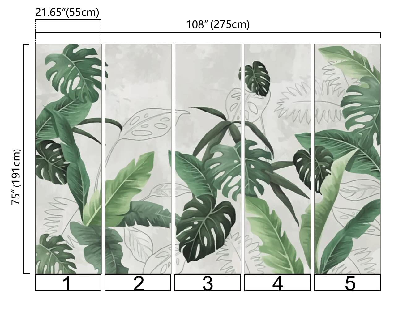 Runa Art Photo Wallpaper, 396 X 280 Cm, 3D Tropical Plant, Non-Woven - View #12