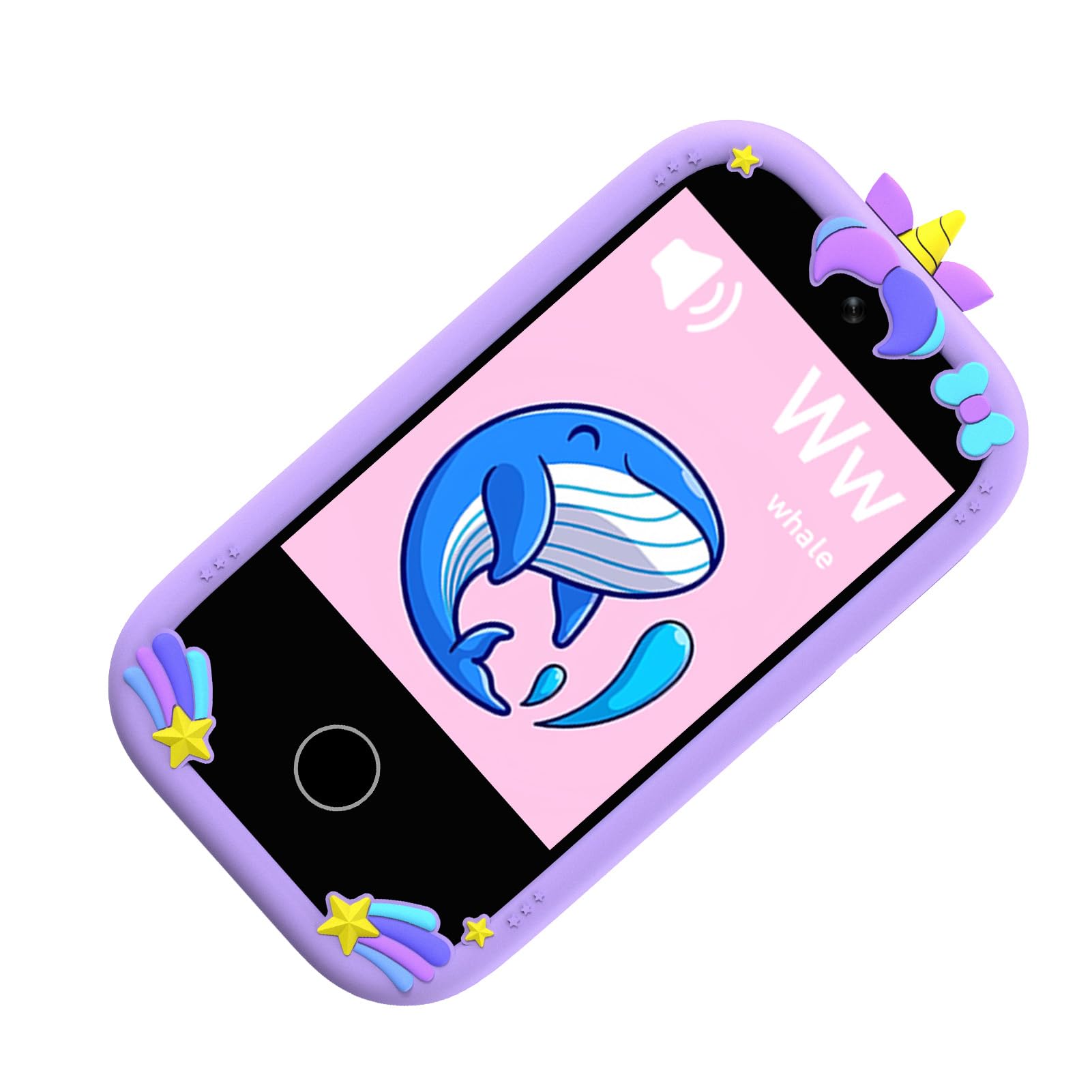 Goshyda Smartphone per Bambini con Fotocamera Touchscreen da 2,8 Pollici, Lettore MP3/MP4 per Ragazze e Ragazzi, Memoria da 32 GB, Giochi Educativi, Regalo di Compleanno (PURPLE)