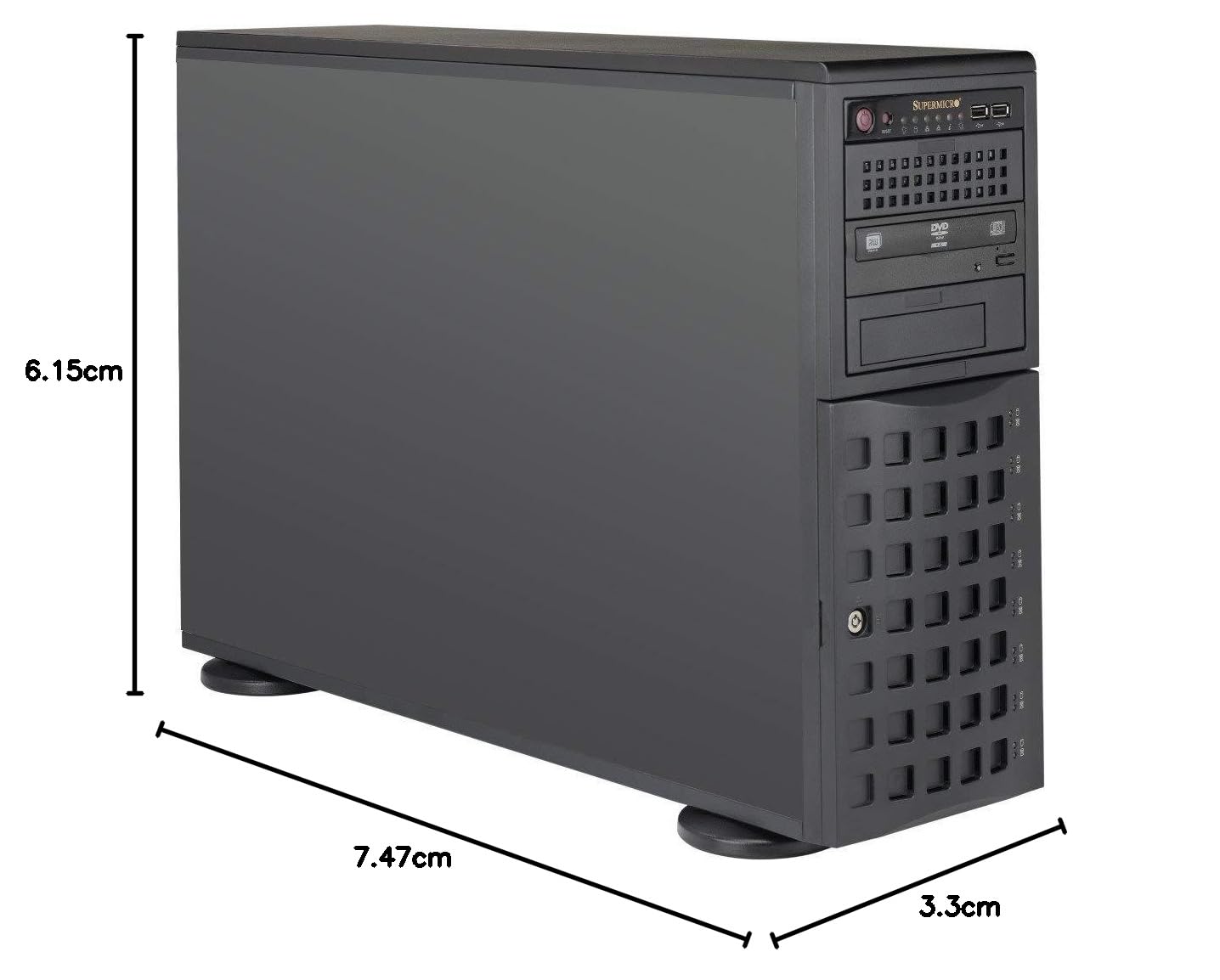 SUPERMICRO CSE-813MFTQC-R407CB 400 W chassi montável em rack, 1U