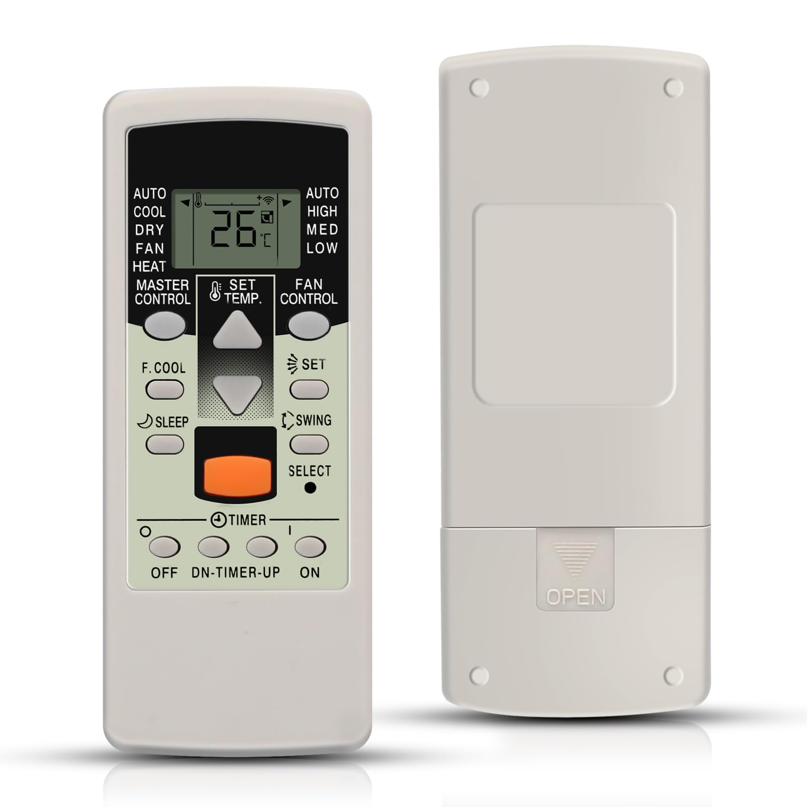 Mando Universal Aire Acondicionado para Fujitsu, Mando Aire Acondicionado fujitsu, Bomba de Calor, Inverter Compatible con Aires Acondicionados Fujitsu y General