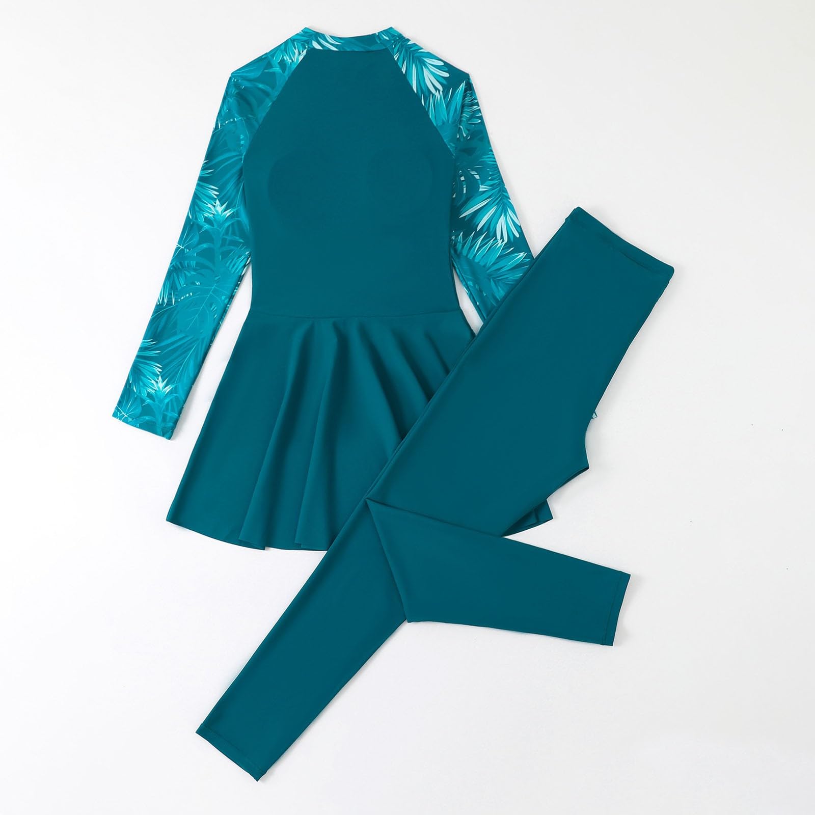 Burkini Costume Donna Musulmana Maniche Lunghe Costume da Bagno Islamico Modest Full Cover Elegante Swimsuit Beachwear Estive