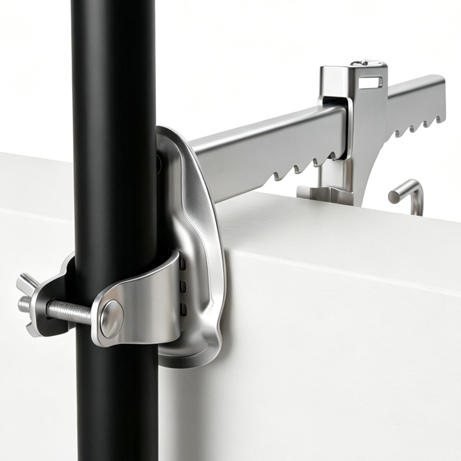Soporte para sombrilla de balcón ajustable de 0-20.5cm y adaptador de 25-32mm