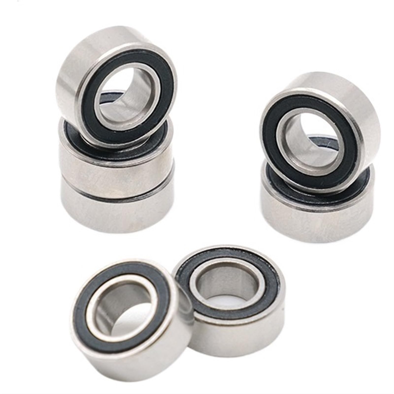 Roulement à billes à gorge profonde en acier chromé Roulement MR116RS 10 pièces 6x11x4 mm ABEC-7 Hobby électrique RC voiture camion MR116 RS 2RS roulements à billes MR116-2RS noir scellé