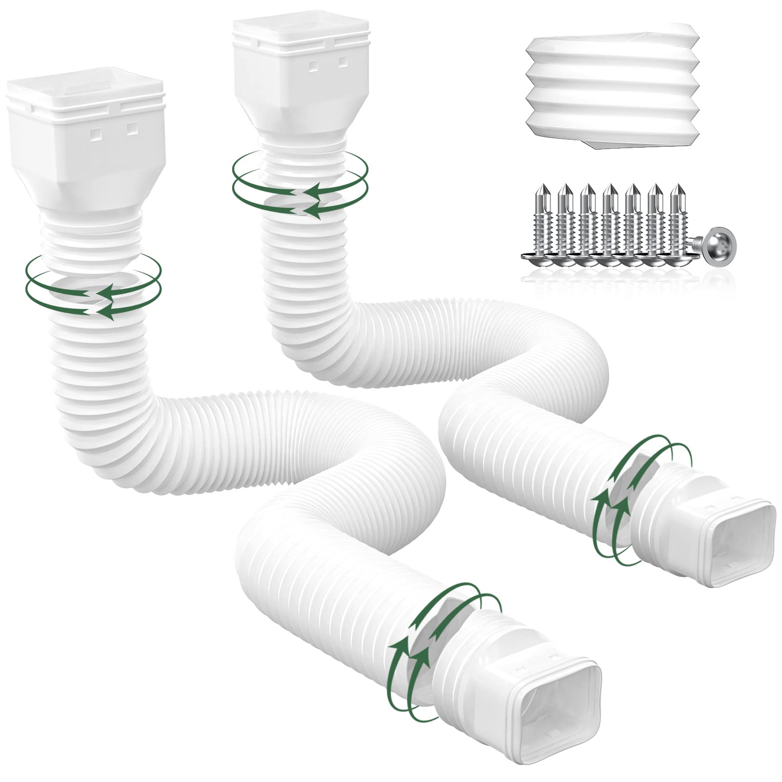 2 Pack Gutter Downspout Extensions