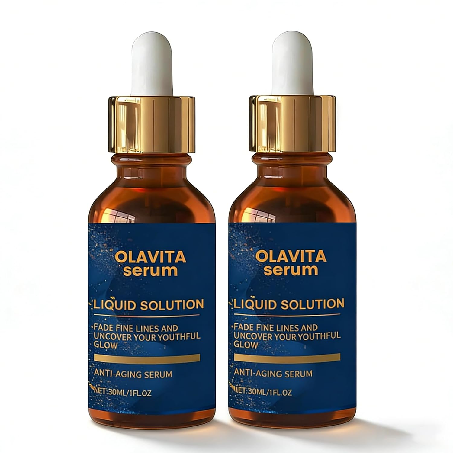 Olavita Serum Olavita Liquid Solution Anti Aging Serum, New Upgraded Vitamin C & E Serum, Boosts Skin Collagen Production, Diminishes Fine Lines & Wrinkles For A Youthful Glow (2pcs)