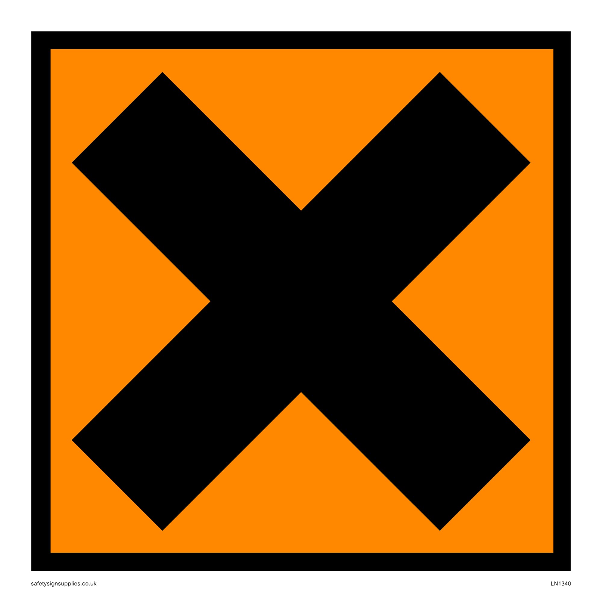 Pack of five - Irritant (chip) Sign - 150x150mm - S15