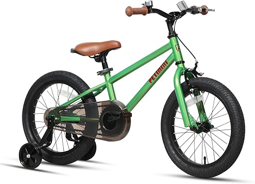 Miniatura 1 de Petimini Pongo - Bicicleta para niños de 12, 14, 16, 18 pulgadas, para niños de 5, 6, 7, 8 años, estilo retro, vintage, estilo BMX, con campana y