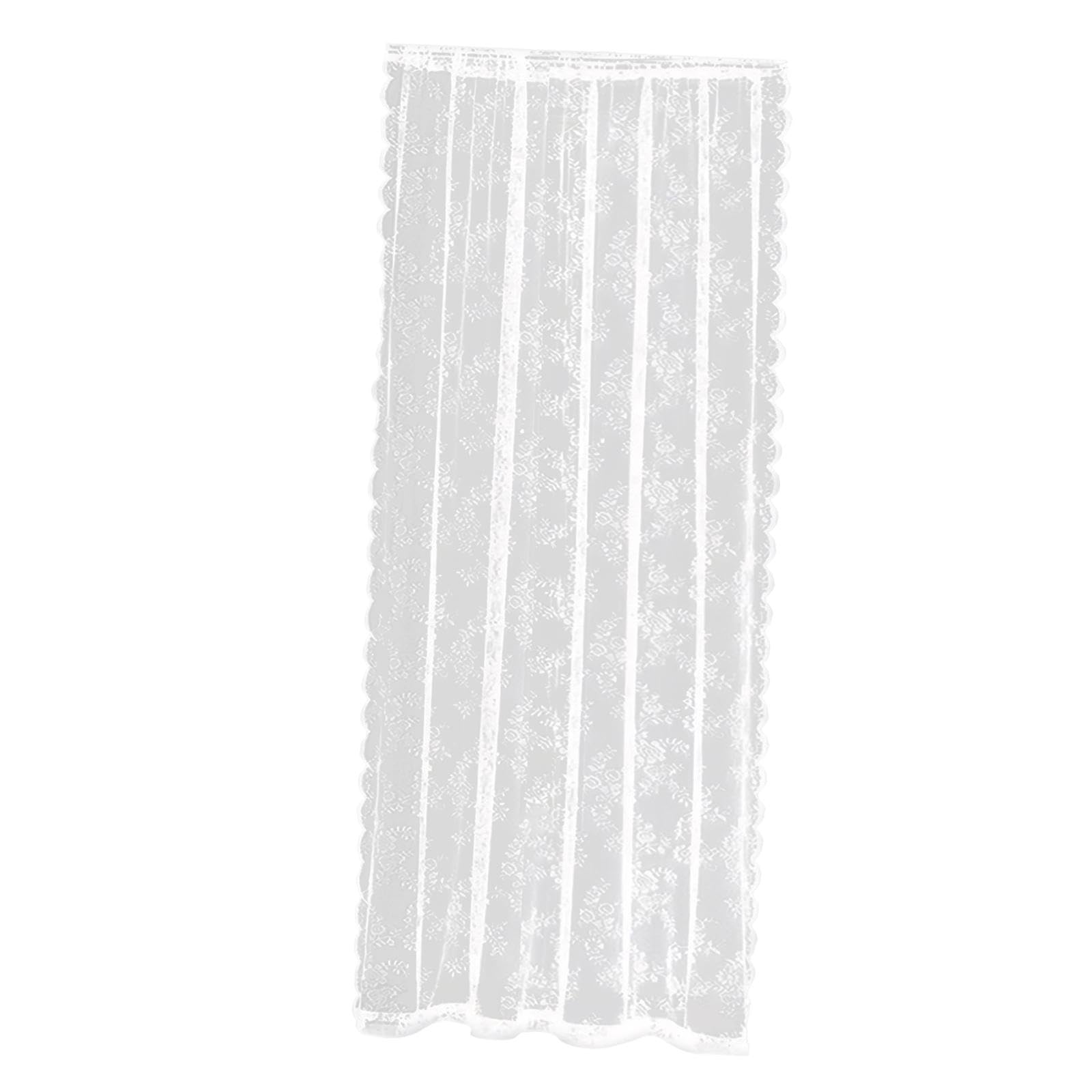 CYDZSRA Elegant Tulle Window Drapes Floral Lace Privacy Curtains Modern Living Room Vibes White Lace Floral Net Curtains Tulle Yarn Curtain Bathroom Room Privacy Voile Curtain, White, 150x200cm