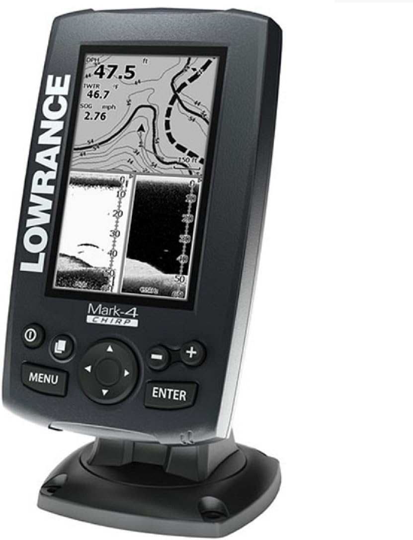 Lowrance Mark-4 Chirp 000-11823-001 Fishfinder/Chartplotter with 83/200 KHz Transom Mount Transducer