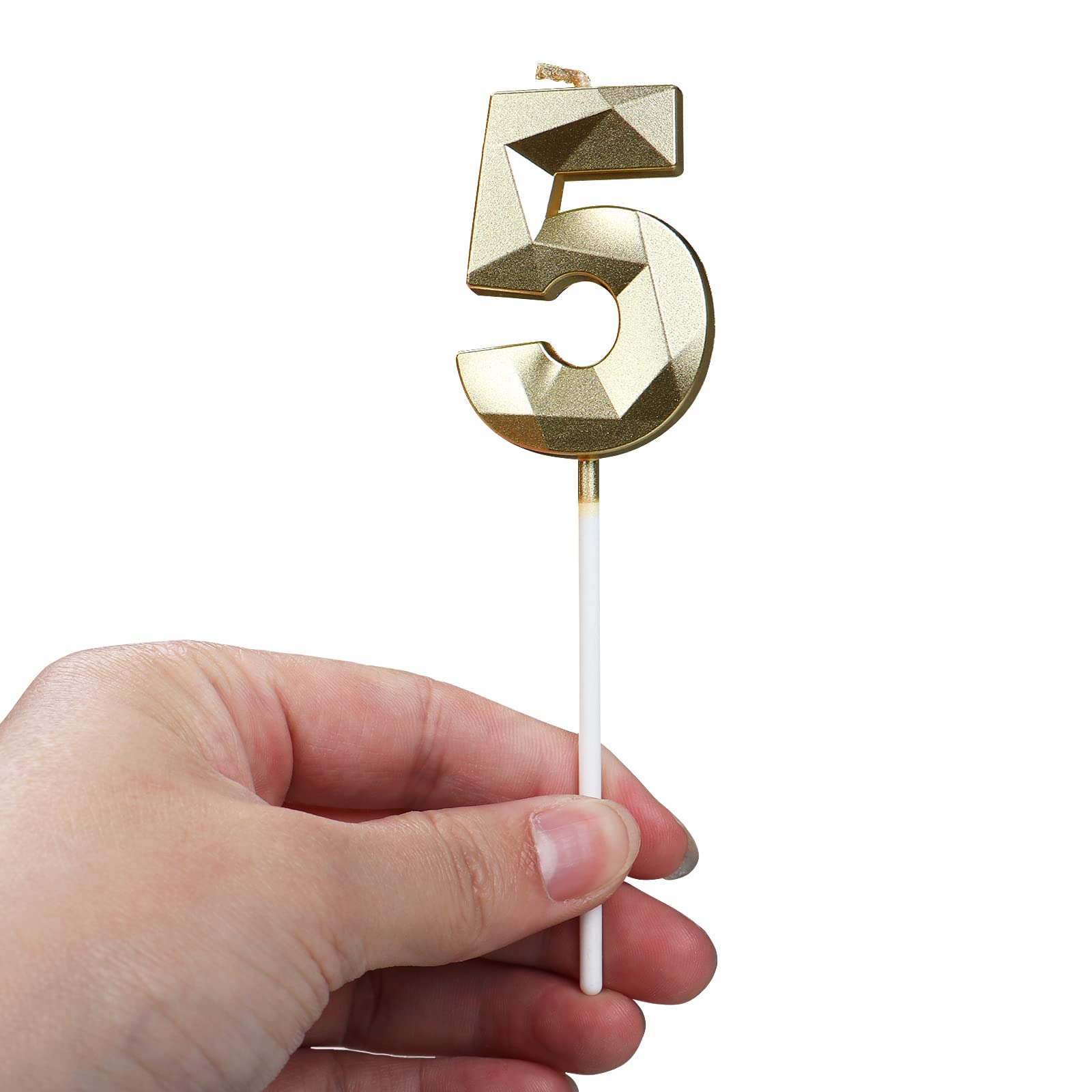 16 Candeline Di Compleanno Oro - Decorazione Torta Per Ragazze E Ragazzi - 12,5 Cm