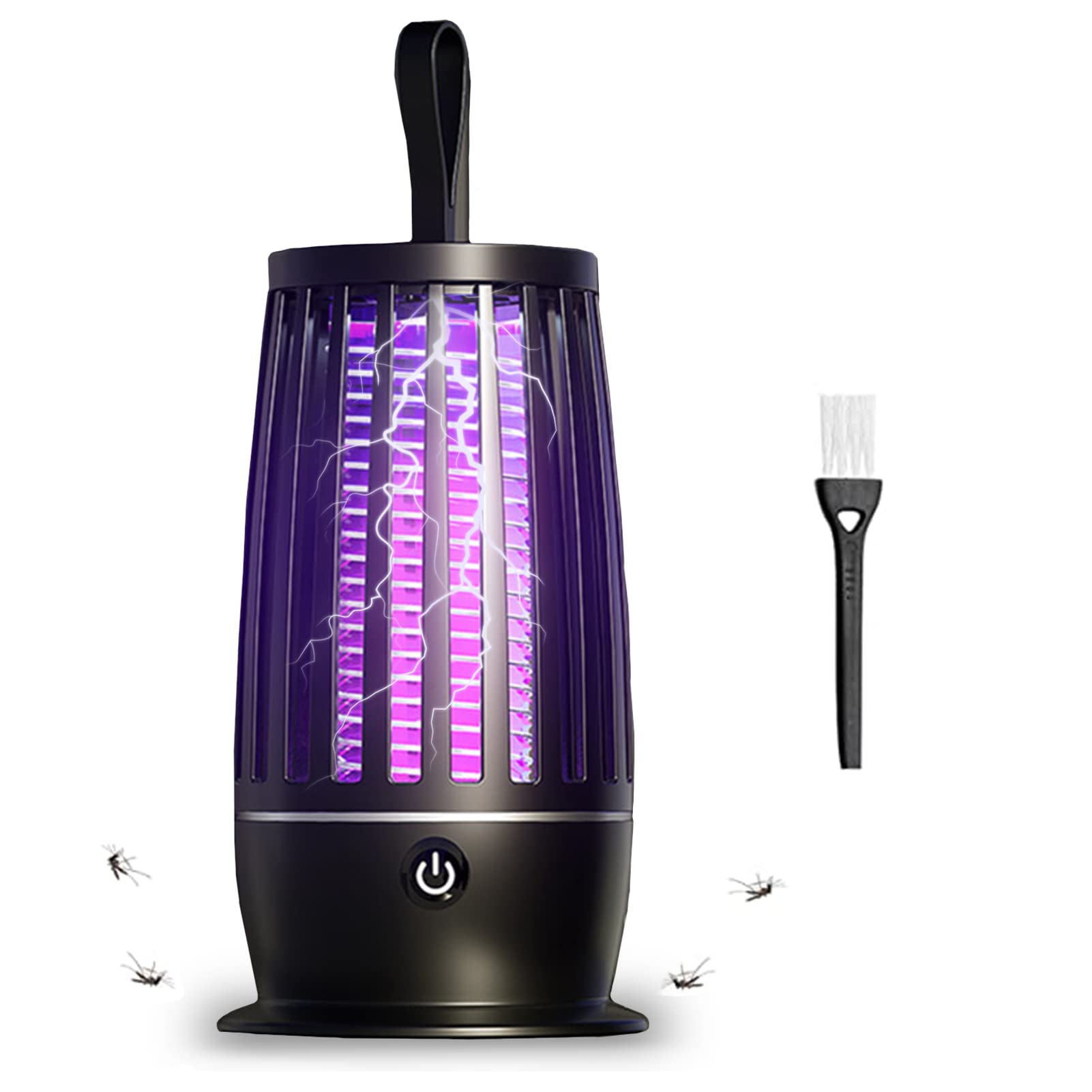 Bug Zapper,Rechargeable Mosquito Killer Indoor Electric Fly Trap with Light and Hanging Loop Killing Lamp Portable LED for Home, Bedroom, Outdoor, Camping, Backyard（C）