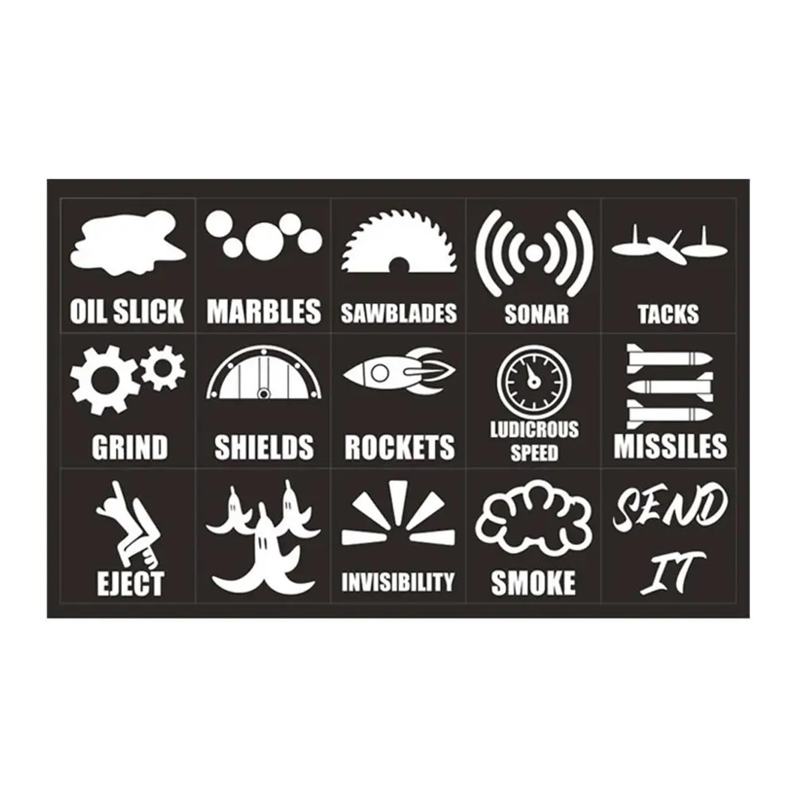 Interior Button Decals Car Button Decorative Sticker Stickers Universal Dashboard Console Label Decals Decorations for Truck(Size1)