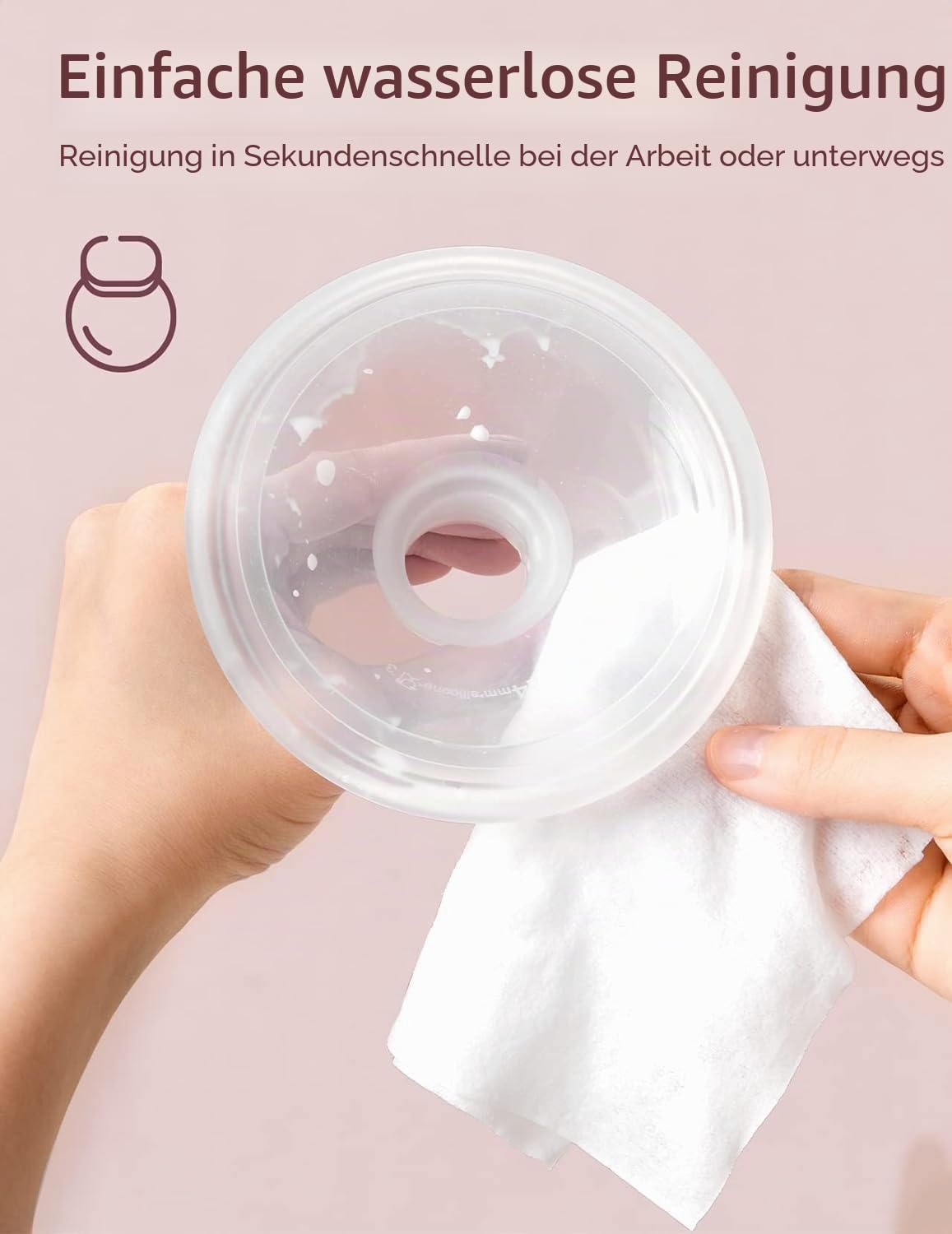 Momcozy Natürliche Milchpumpentücher zur Reinigung von Pumpenteilen, schnelle und bequeme Pumptücher für Reisen, 3 Stück
