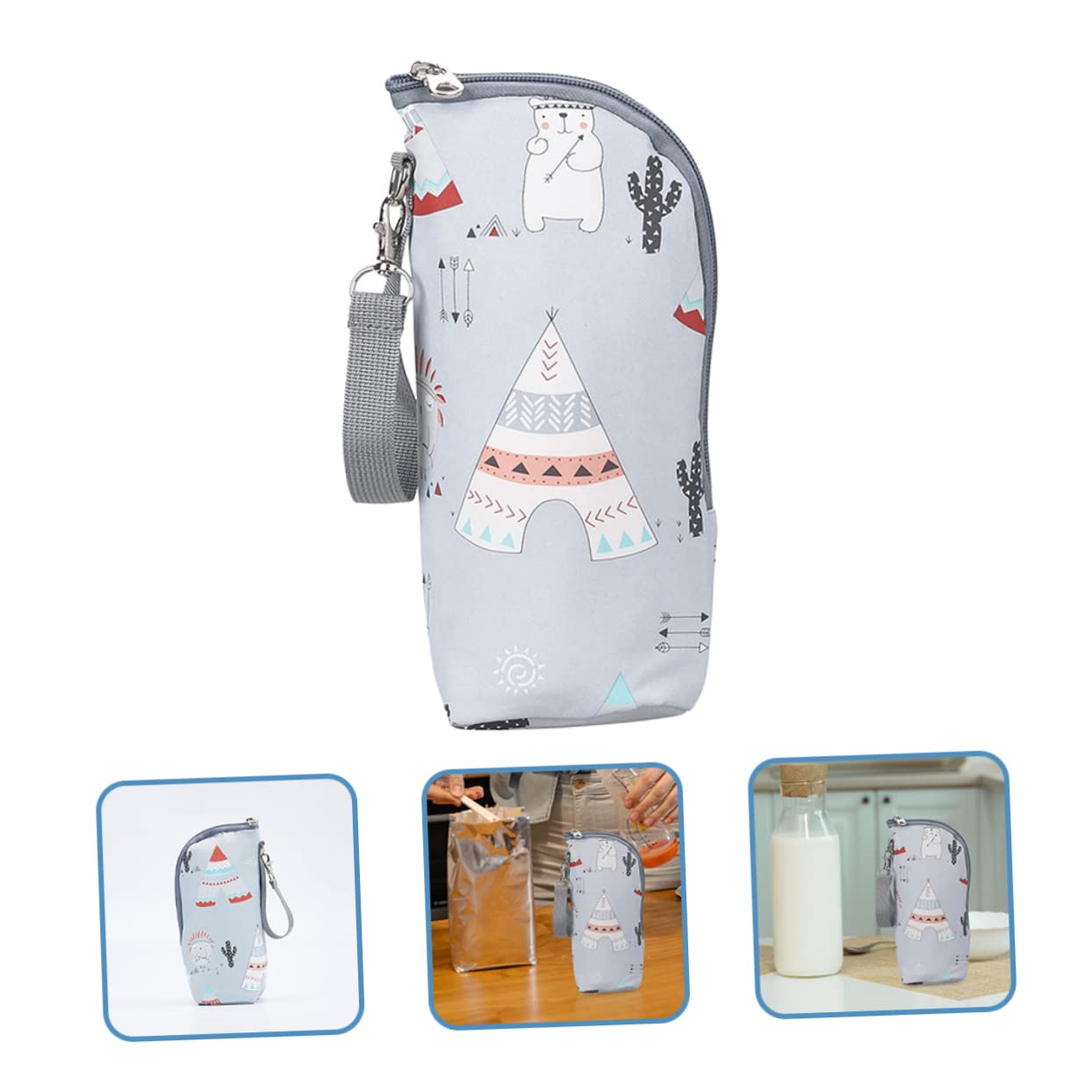Yardwe 5 Pièces Rangement Thermique pour Bouteille de Lait pour Accessoire pour Poussettes pour Sorties Extérieur