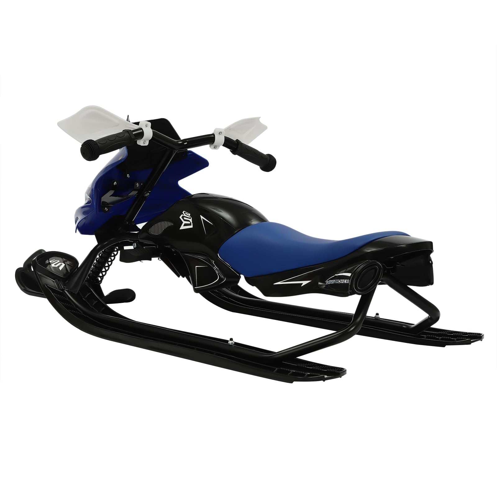 Luge Snowracer pour adulte - Triple ski avec corde de traction - Frein antidérapant - Coussin d'assise réglable pour enfants à partir de 3 ans