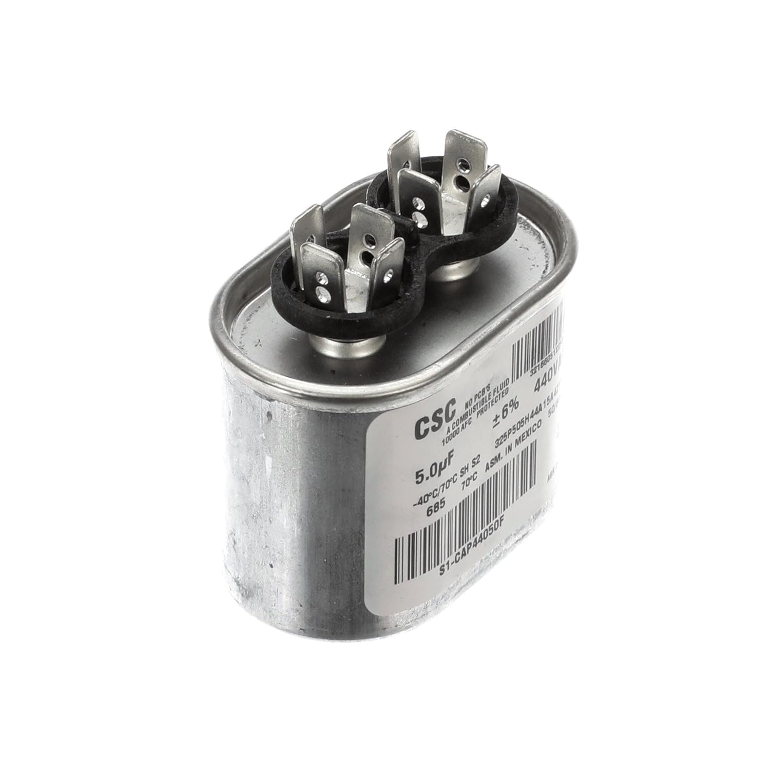 York Capacitor,Run Single,5Mfd,440V,Flat