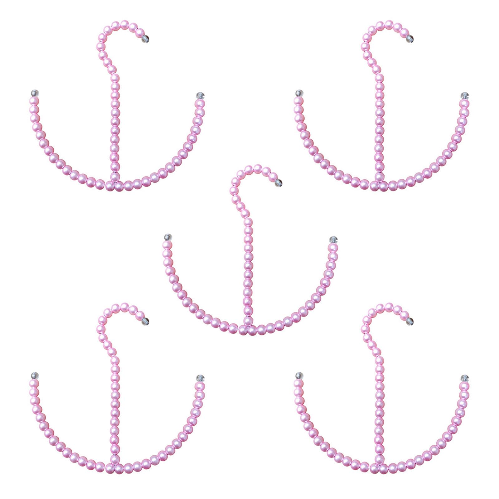 Zeiwohndc A Of 5 Smooth Surfaces Pearls Hook For Protecting Delicate Fabrics Nd Stylish Home Organization Solution Elegant Hook