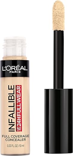 L'Oreal Paris Makeup Infallible Full Wear Waterproof Matte Concealer, Full Coverage, Ivory, 0.33 fl. oz.