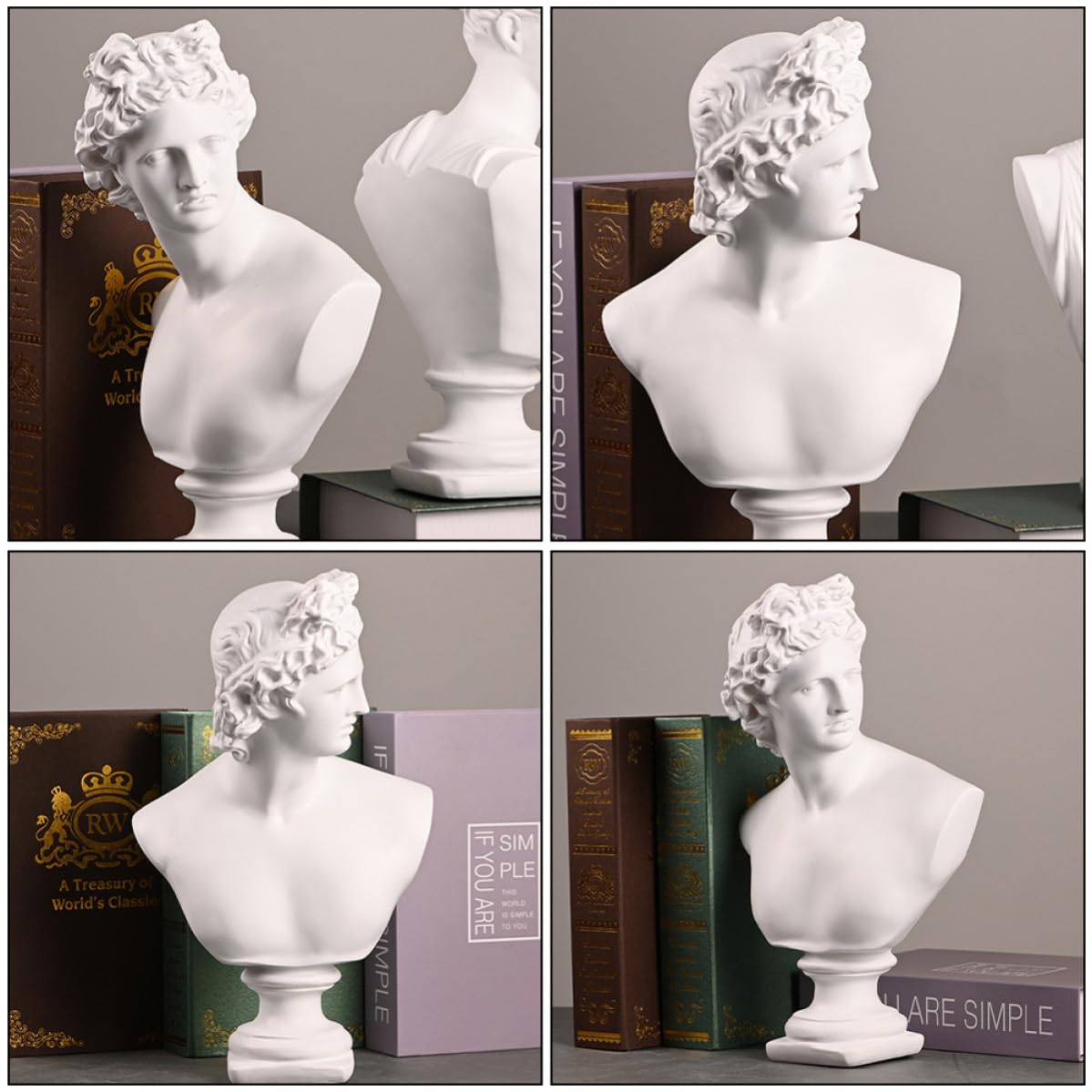 Healifty David Statue aus Kunstharz für Elegante Schreibtischdekoration