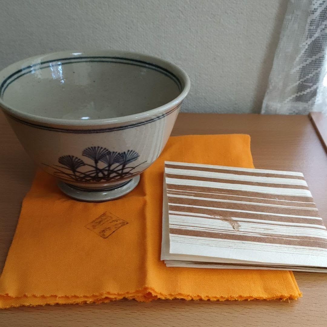膳所焼 安南写ススキ絵 陽炎園 茶碗 茶盌 茶器 茶道具
