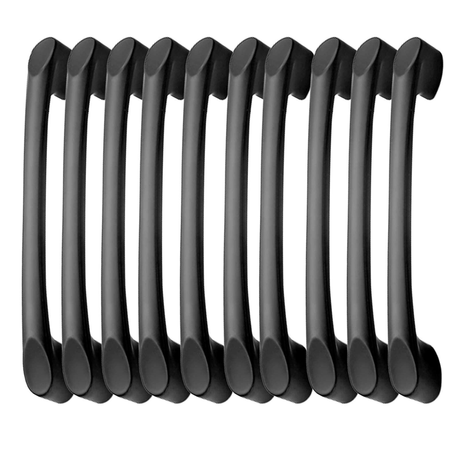 Poignée de porte en T ergonomique pour tiroir et meuble de cuisine noir mat lot de 10
