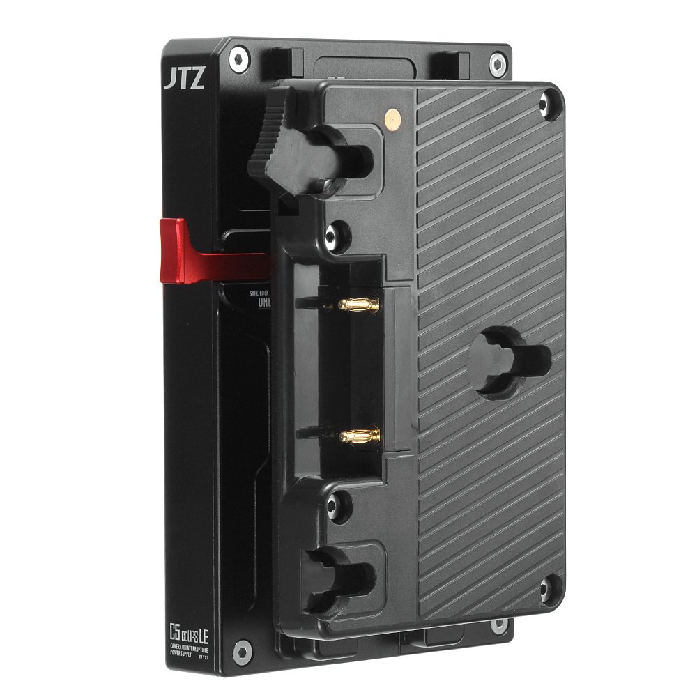 JTZ DP30 C5 LE CCUPS V-Mount Uninterrupted Power Supply BP Battery Plate with 15mm/19mm Rail Rod Clamp for Canon 7D 5D Sony A7 A7R A7S II III Panasonic GH3 GH4