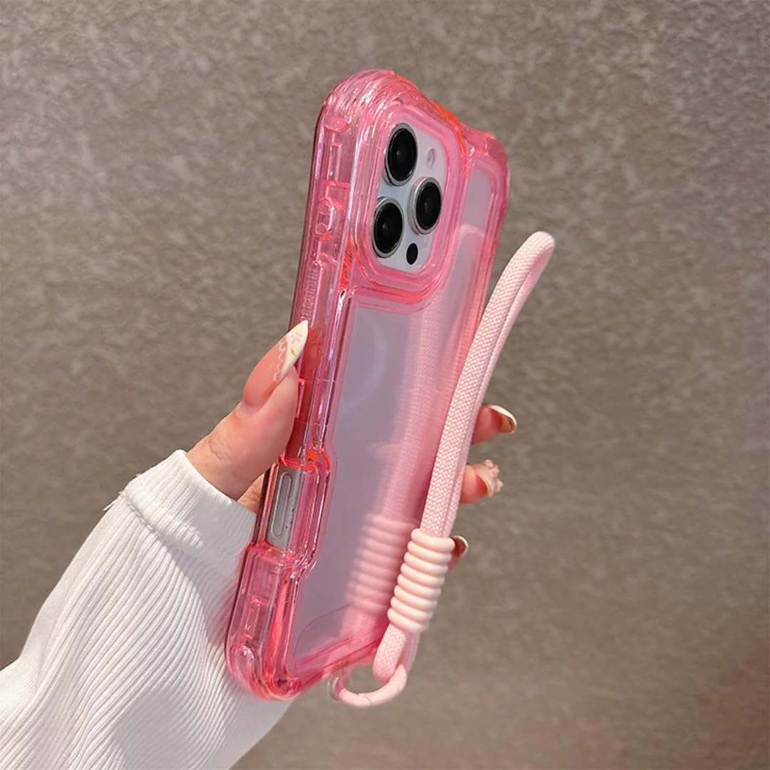 Protection antichoc pour iPhone 15 et 16 Pro Max avec coque transparente