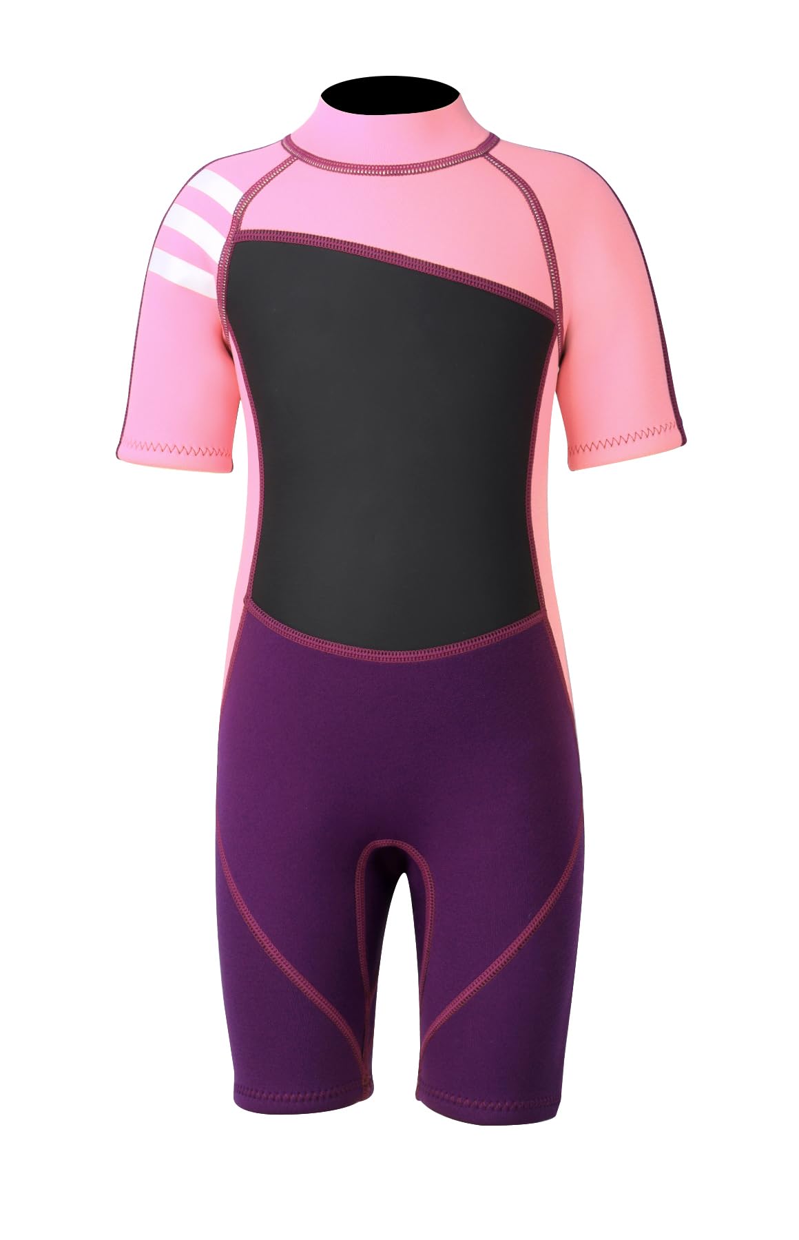 Traje de neopreno corto de 2,5 mm para niños, traje de baño de una sola pieza con protección UV para niñas y niños, natación, buceo, esnórquel, surf