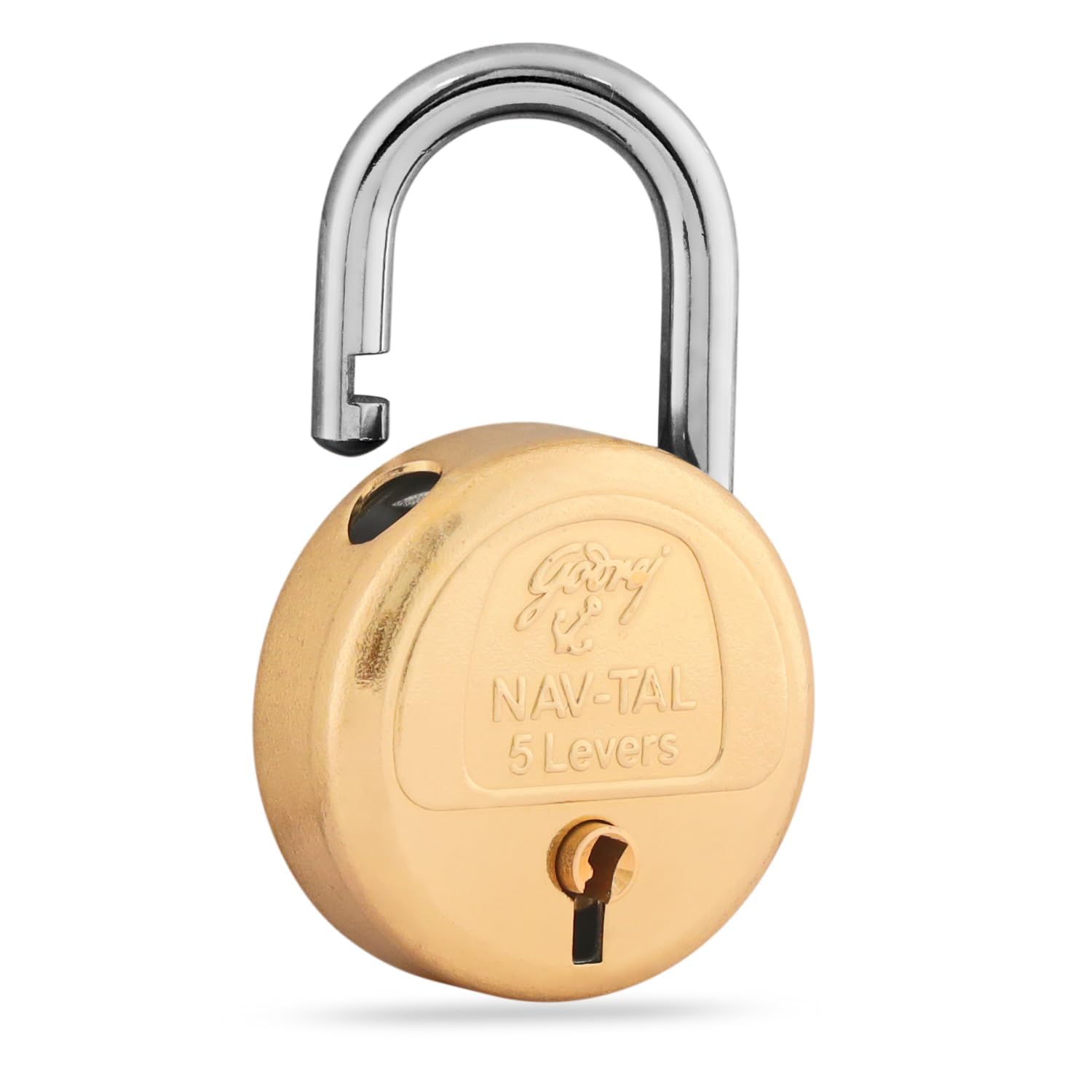 Godrej Locks | Navtal 8 Lever Brass Padlock 85mm with 3 Keys | Hardened Steel Shackle | Heavy Duty | for Main Door, Gates, Shutters, Warehouses, Offices & Industrial Use | 1 Year Warranty — Amazon image 10