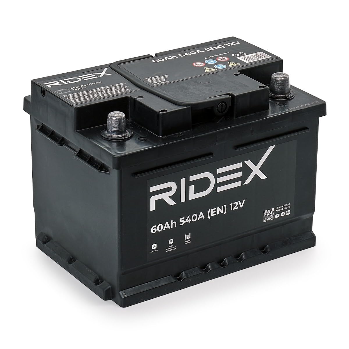 RIDEX Batterie 60, Ah 540, A/EN 1S0055 L 242mm B 175mm H 175mm