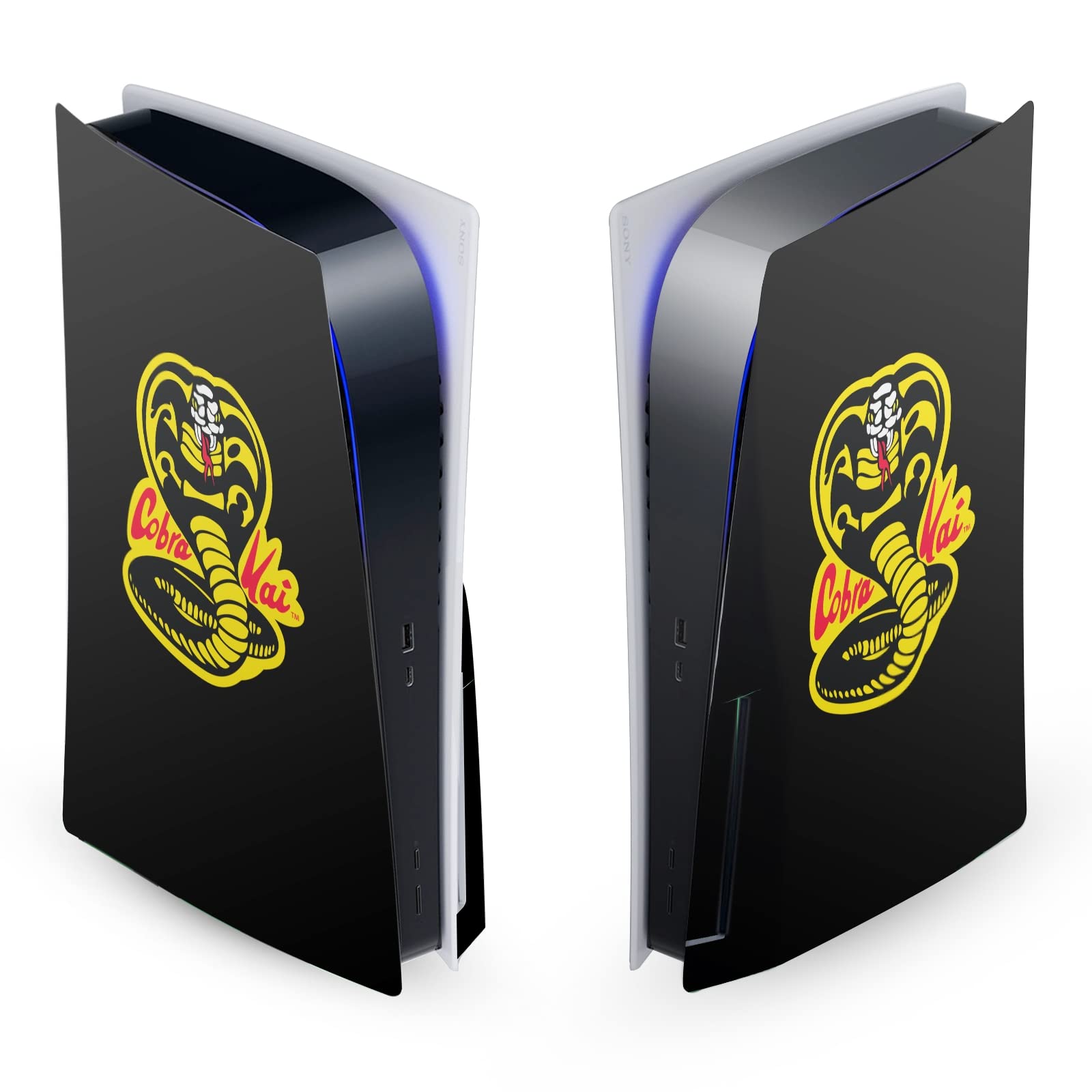 Skin Cobra Kai PS5 Disc Edition - Autocollant Vinyle Plaque Frontale Head Case Designs