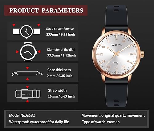 Miniatura 4 de Reloj de cuarzo, reloj de pulsera casual de moda para mujer con banda de silicona, marcadores de diamantes de imitación, relojes deportivos