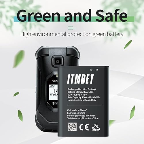 Miniatura 2 de Batería SCP-73LBPS, 3000 mAh, 0 ciclos de alta capacidad de repuesto para Kyocera DuraXV Extreme E4810 DuraXE Epic E4830 Verizon Flip Phone