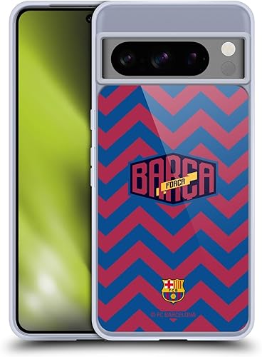 Miniatura 10 de Head Case Designs Officially Licensed FC Barcelona Pattern Forca Barca Soft Gel Case Compatible with Google Pixel 8 Pro