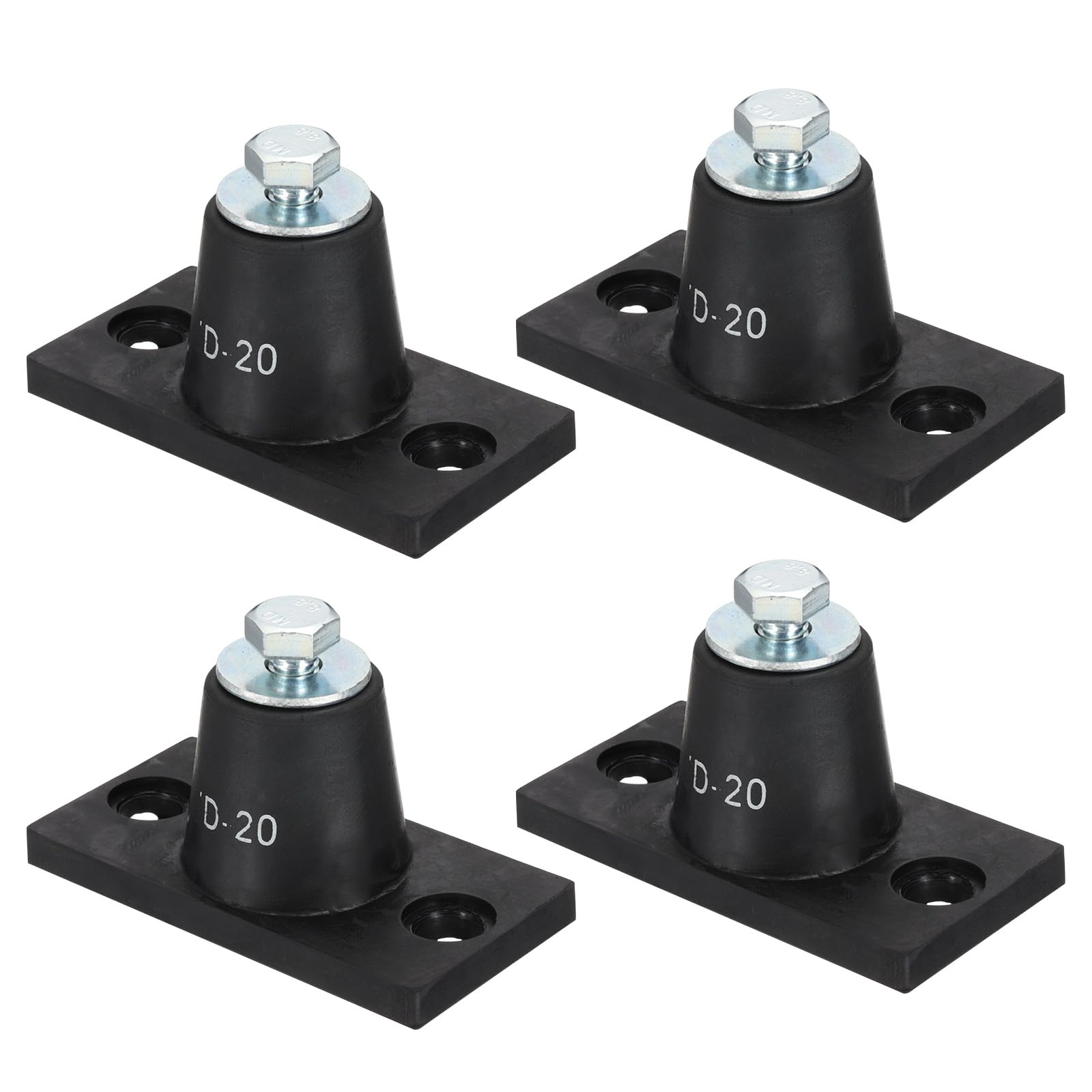 PATIKIL Gummivibrationsisolator Halterung 20kg / 44lb Traglast 4 Stück Maschinenschockdämpfer Für Mini Split HVAC Klimaanlage Kondensator (80x41x39mm)