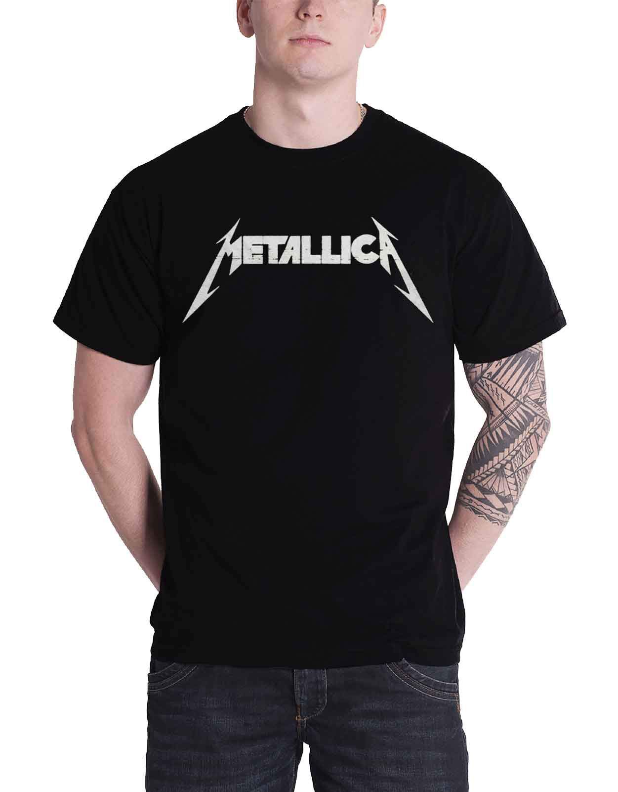 Metallica T Shirt Master of Puppets Tour 1986 Photo Official Mens New Black L