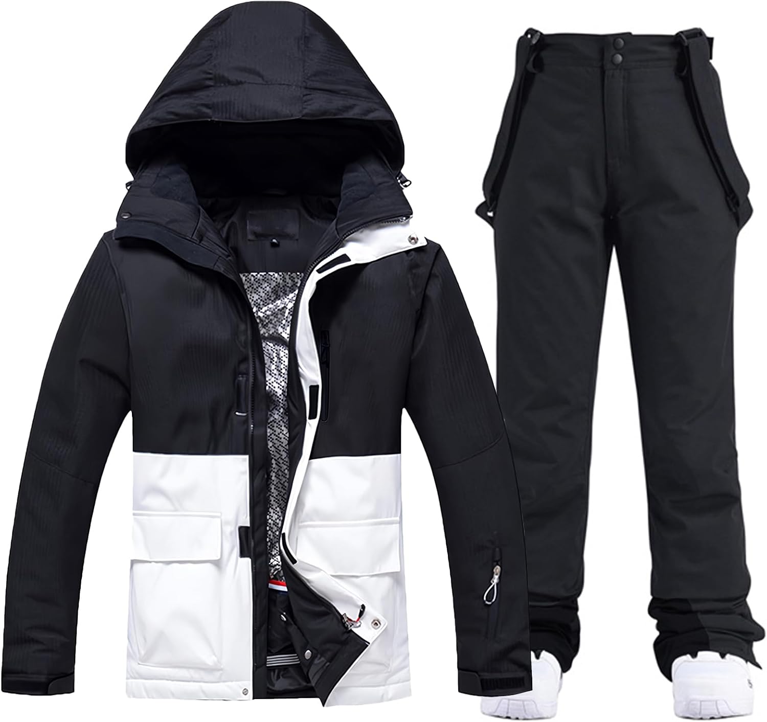 RIUIYELE Women's Ski Jackets and Pants Set Waterproof Insulated Snowsuit Winter Warm Skisuit Fashion Snowboarding Snow Coat