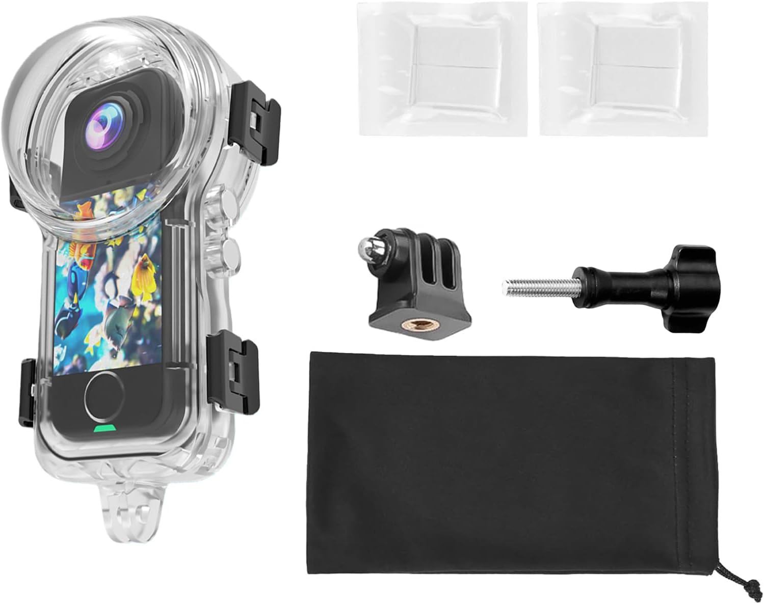 Insta 360 X4 Air Invisible Dive Case, Splash Prevention Housing Waterproof Up to 50m (164ft) Underwater Dive Protective Shell for Insta360 X4 Air with Bracket Accessories