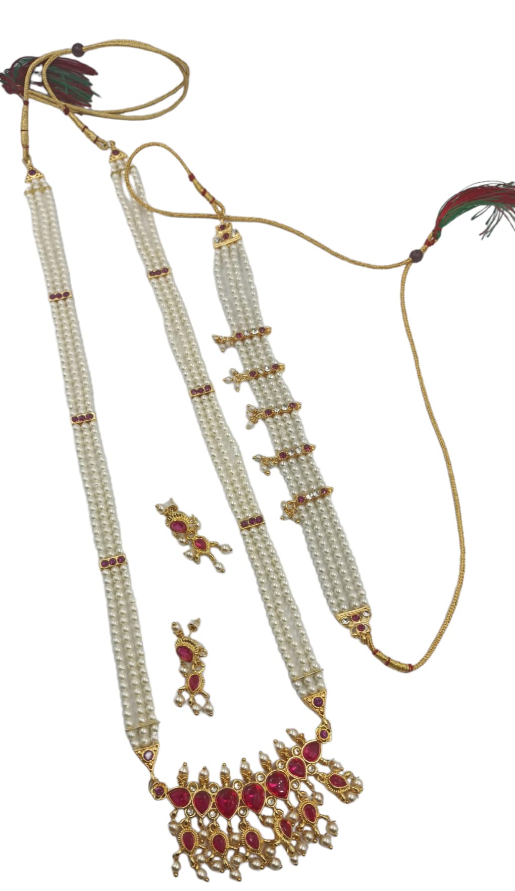 Women Pearl Traditional Tanmani Set With Off White Beeds & Pink Colour Stone (B0BRZVP8ZS) Amazon Price History, Amazon Price Tracker