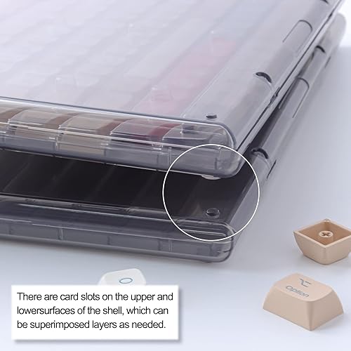 Miniatura 4 de Hyekit Caja de almacenamiento para teclas, 1 funda de plástico ABS a prueba de polvo, con cierres magnéticos, caja de colección transparente para