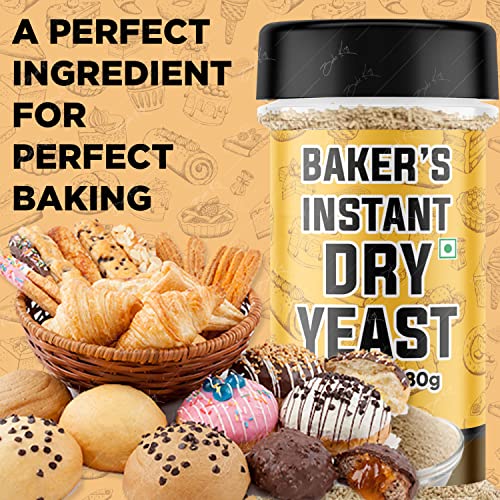 Image of BAKE KING Baker's Instant Yeast 80grm | Active Dry Yeast Powder for Baking Bread and Cake