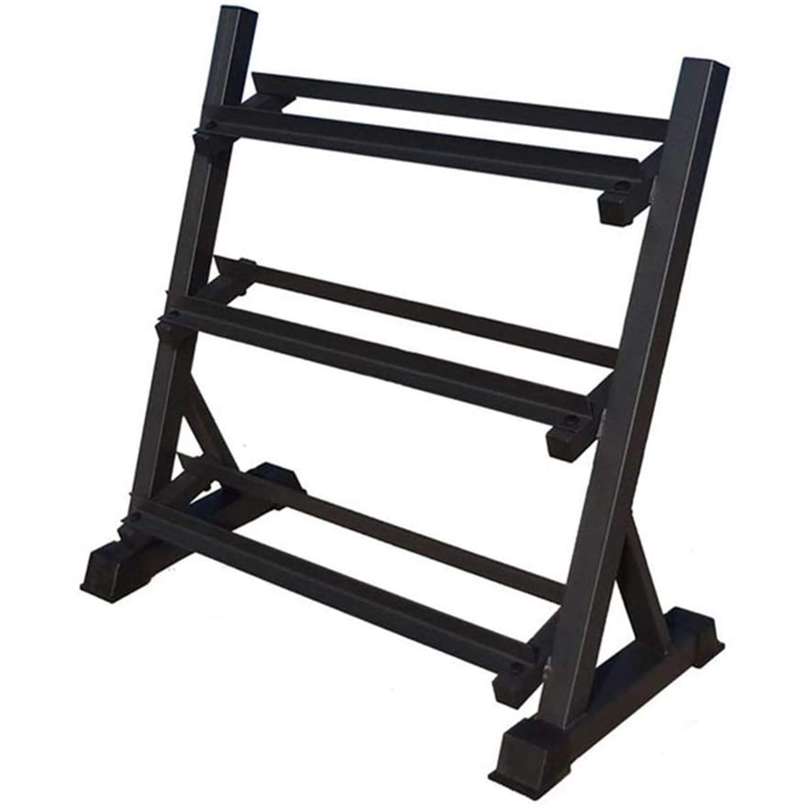 Support d'haltères professionnel pour la maison et le commerce - Support de rangement à trois niveaux pour équipement de fitness