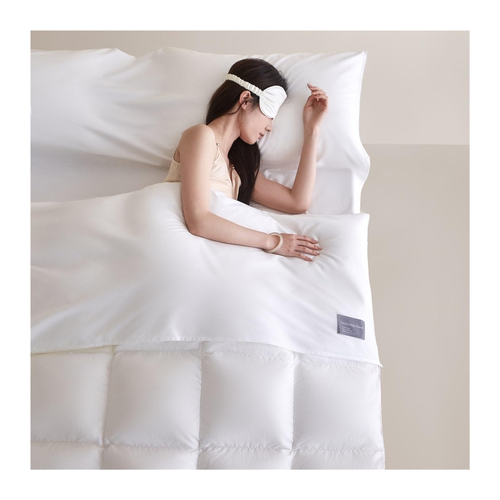 GBHMJU Sleeping Bag Liner Cotton Travel Sheets Adult Sleep Sack Ultralight Portable Summer Sleeping Bag for Backpacking Hotels Hostels Business Trips Camping(White,160x210cm-63x82)