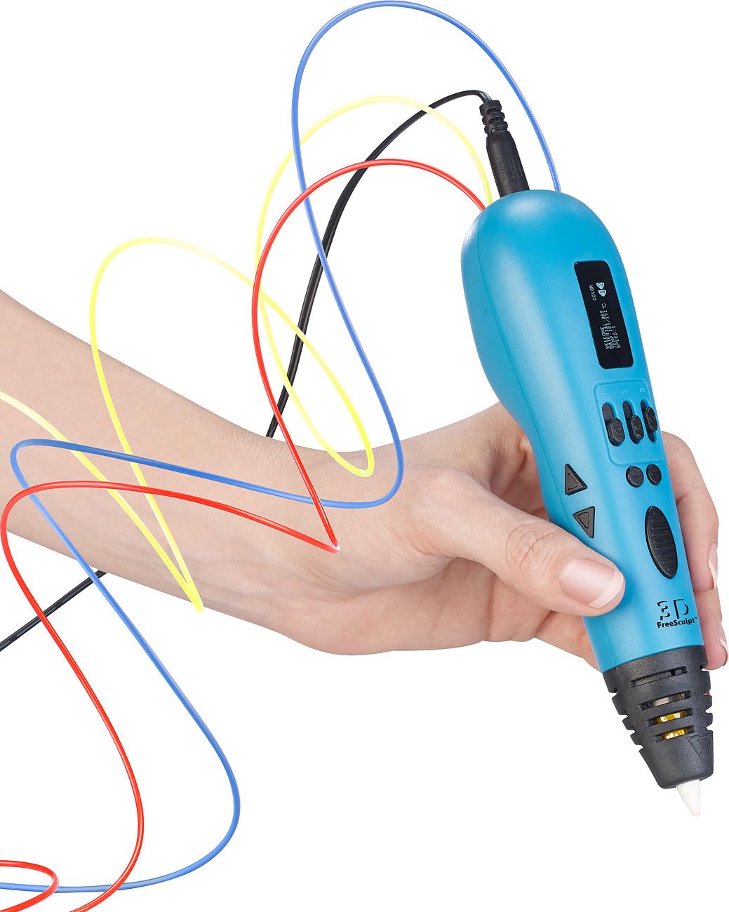 FreeSculpt Penna 3D: Penna per Stampa 3D, Sistema Multi-Filamento, Selezione dei Colori di Stampa (Pen Adulti, opere d'Arte con Penne, LED)